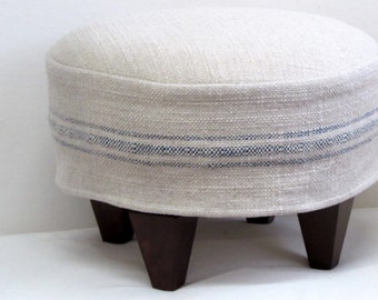 FRENCH TUFFET slipcovered Stool/ottoman/tuffet/bench/seating furniture