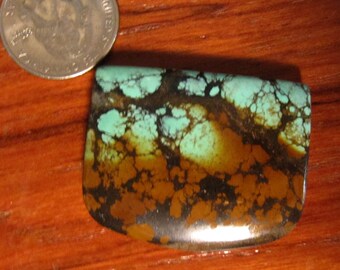 Natural Blue Brown Turquoise Chunk Pendant