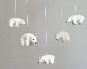 baby mobile / Polar bear mobile / nursery mobile / crib mobile