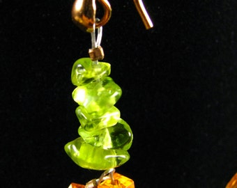 Halloween, pumpkin, earrings, harvest, hypo allergenic, Swarovski crystal