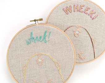 Wheek - Guinea Pig or Cavy Mini Hand Embroidery Pattern