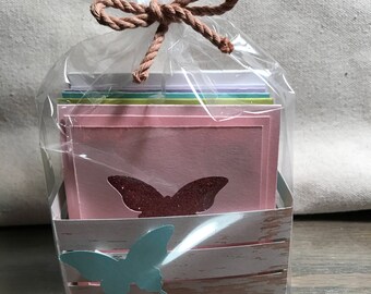 Handmade Mini Greeting Card Set with Envelopes