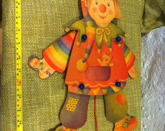 Vintage Jumping Jack wood wall toy Accessoires