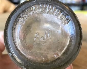 Brownwood Texas TX Vintage Glass Dr Pepper Soda Bottle Embossed Crown Top