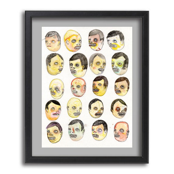 watercolor goons 14X20" print
