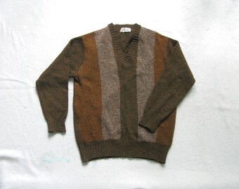 Pringle Brown Green Gray Wool Sweater