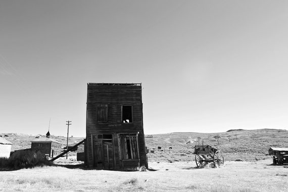 Bodie Ghost Town Photo Black And White Landscape Photo