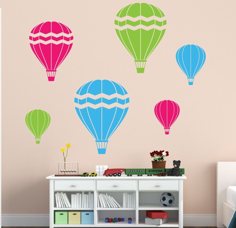 Hot Air Balloons Wall Decal Playroom Wall Decals Childrens