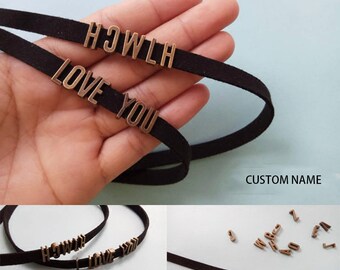 Custom Name Choker,personalized initial choker necklace(1-8letters), Name necklace