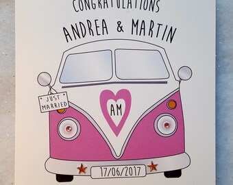 Personalised Wedding Day Congratulations Card