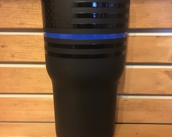 Thin Blue Line Powder Coated Tumblers
