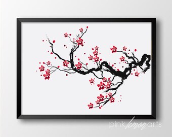 Cherry Blossoms Print, Flower Wall decor, Japanese Home decor, Cherry Blossoms Printable 115