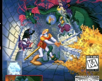 Dragon's Lair Custom Reproduction Atari Jaguar CD Game.