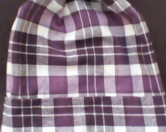 purple flannel slouch hat