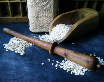 Oatmeal Spurtle, Hand Turned Wooden Spurtle, Wood Spurtle, Sunset Turnings
