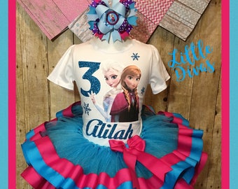 Frozen tutu, Elsa and Anna tutu, frozen dress, frozen party dress, elsa tutu, anna tutu, frozen party, frozen, Elsa and Anna party