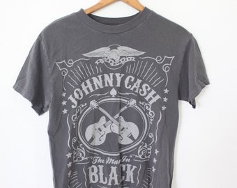 vintage JOHNNY CASH gray music t shirt