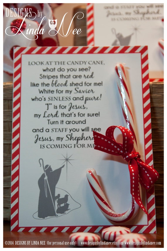 Legend of the Candy Cane Card for Witnessing at Christmas