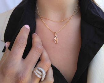 Minimalist silver necklace, Dainty necklace, Sterling silver necklace, Minimalist jewerly.