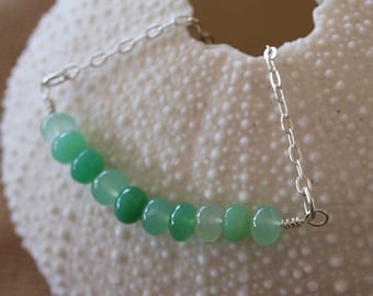 Green Gemstone Sterling Silver Necklace