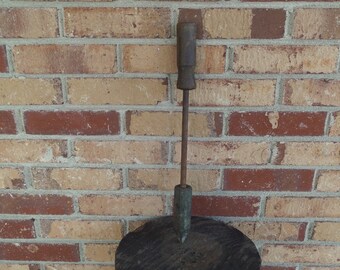 Antique Welding Soldering Iron #4 The Electric Material Company | Vintage Rustic Welder's Tool Copper Tip Wood Handle | Primitive Tool
