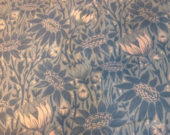 Anna Maria Horner, LouLouThi Flannel, Coreopsis in Teal