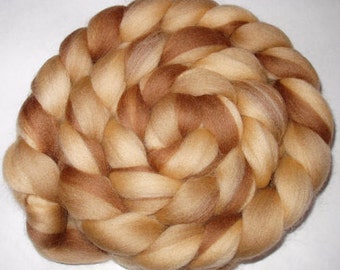 Merino wool roving, felting wool, spinning fiber, merino roving, dolls hair, dread wool, brown shades, brown roving, 100g, 3.5oz, 100% wool