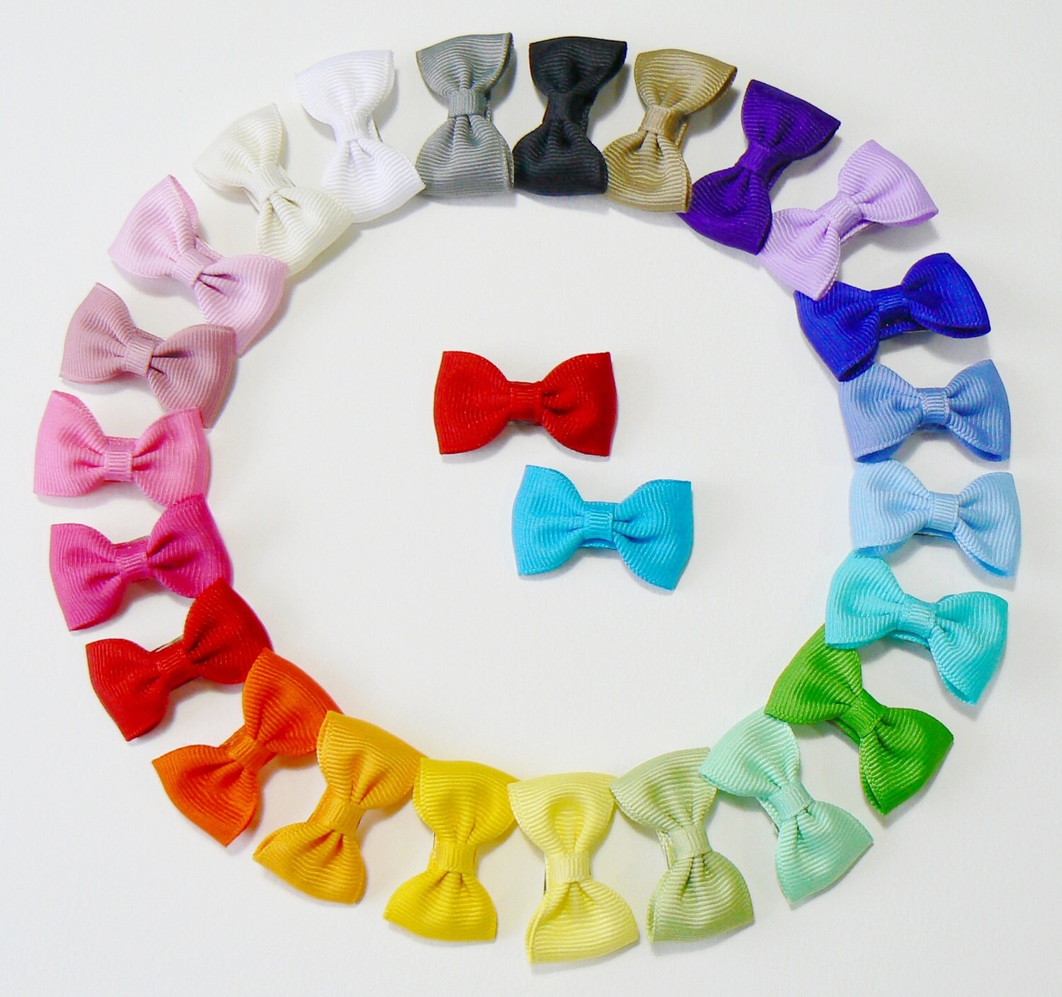 Girls Infant Hair Bow Set Newborn Small Tiny Little Baby Bows