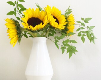 Vase - Modern Vase, Flower Vase, Ceramic Vase, White Vase, Pottery, by Nicole Novena, clay and craft, Home Decor, Minimalist Design