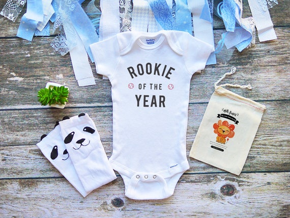 Rookie Of The Year Baseball Onesies Baby Clothes Mlb