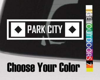 Park City Sticker Decal Mountains Ski Resort DIE CUT Vinyl Utah Deer Valley Snowbird Alta Beaver Mountain Solitude Snowboard Brighton