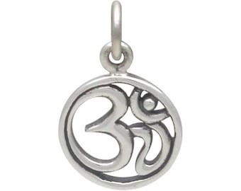 Small Sterling Silver Om Pendant