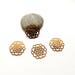 4 pendants coin metal filigree rose gold 14mm
