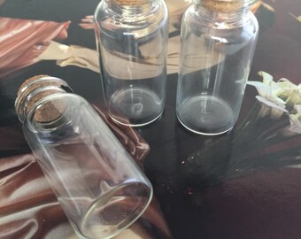 12 Mini bottles with cork, 2.25" tiny bottles, supplies glass bottles, small glass bottles, tiny bottle with cork.miny bottles, cork