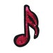 Sixteenth Note Patch Music Note Patch Sequin Patch Sew On / Iron On DIY Patch Embroidered Applique 4.2x7.5cm - RP488