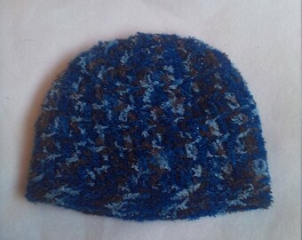 half price skull hat in shades of blue and grey