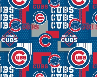 MLB Chicago Cubs baseball cotton fabric from Fabric Traditions 14544-B