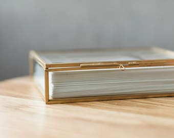 4x6" Brass & Glass Photo Print Box
