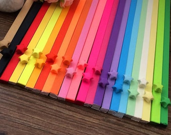 25 colors 2000 pcs Origami Star Paper Kit Ultimate Rainbow 2000 Strips Lucky Wishing Star Paper DIY Valentine gift