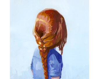 8x10" hair art - braid print - "Braid 7" giclee print