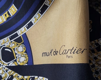 A Vintage Must de Cartier Silk scarf