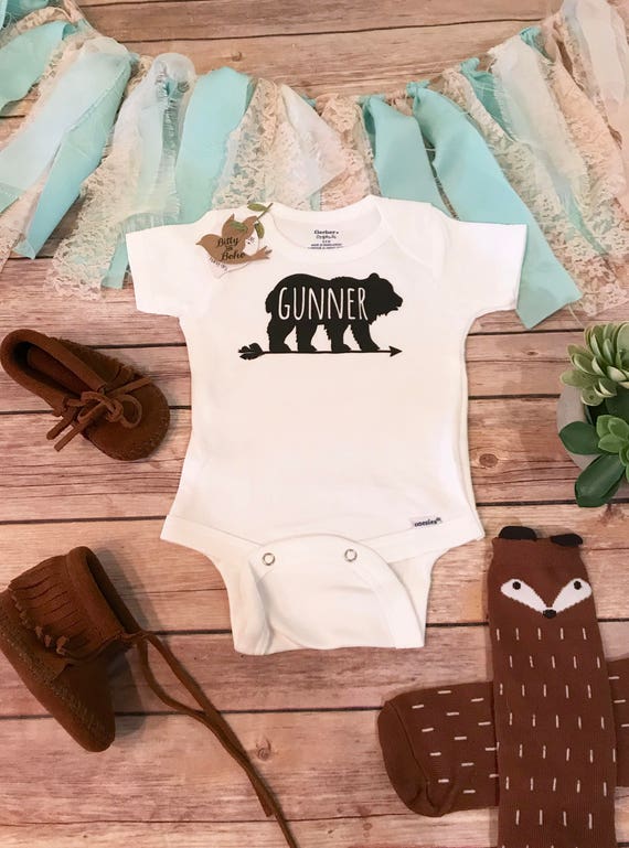 Bear Onesie® Baby Boy Clothes Custom Onesie Baby Name