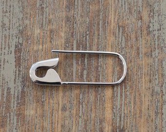 3/4'' Sterling Silver Safety Pin Earring Jewelry Safety Pin Movement Solidarity Pin Safety Pin Safety Pin Safe Place Gift for Her