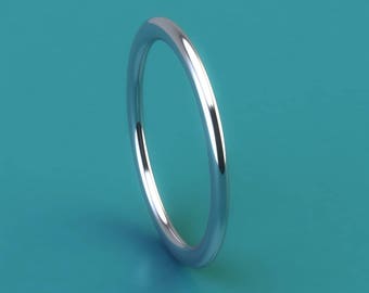 Mila kunis style PLATINUM 950 1.3mm by 1.8mm deep ring /Wedding Band /wedding ring / eternity Ring / hatton garden / slim ring