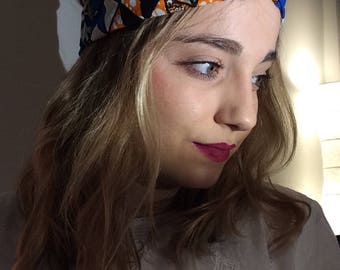 Turban style headband, African fabric