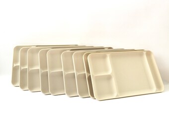 Vintage Cream Tupperware Trays / Set of 10