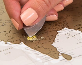 1st Anniversary Gift for Him -- Scratchable World Map by TheMapLab