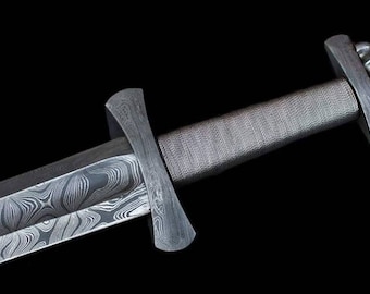 Custom Handmade Damascus Steel Viking Sword