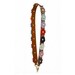 Strap You brown black Leather flowers Bag Strap Genuine leather Removable Purse Strap Interchangeable Strap Replacement Handle Chain