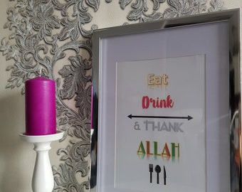 Islamic frame home dining decor